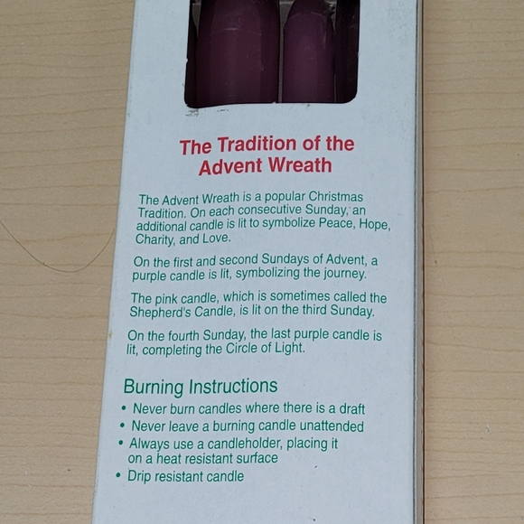 $5 ADD ON Advent candles A Christmas Tradition NWT in original box - Picture 3 of 5
